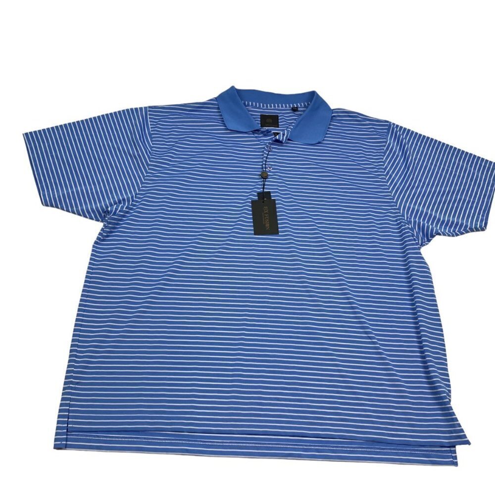 F/X Fusion Performance Lightweight Dri-Way Striped Golf Polo Shirt Men's Size 2X